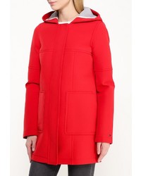 Женское красное пальто от Tommy Hilfiger Denim