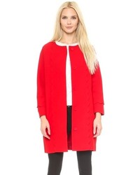 Женское красное пальто
