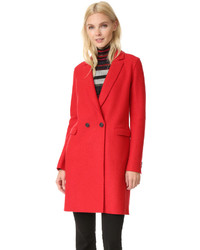 Женское красное пальто