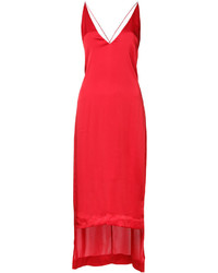 Красное платье-комбинация от Dion Lee