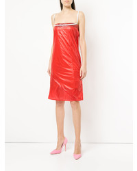 Красное платье-комбинация от Wendy Jim