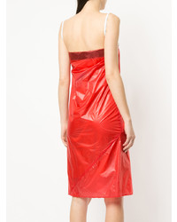 Красное платье-комбинация от Wendy Jim