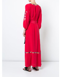 Красное платье-крестьянка от Figue