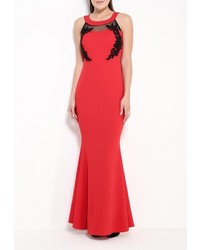 Красное платье-макси от Aurora Firenze