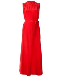 Красное платье-макси от Saloni