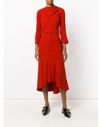 Красное платье-макси от Marni