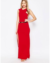 Красное платье-макси