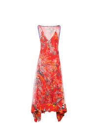 Красное платье-миди с принтом от Dvf Diane Von Furstenberg