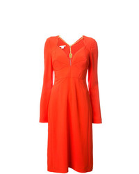 Красное платье-миди от Antonio Berardi