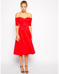Красное платье-миди от Asos