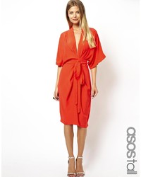 Красное платье-миди от Asos Tall