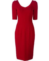 Красное платье-миди от Dolce & Gabbana