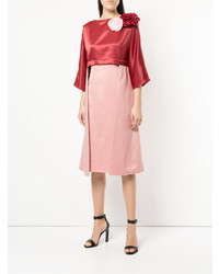 Красное платье-миди от Pose Arazzi