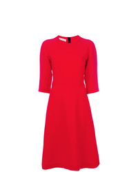 Красное платье-миди от Marni