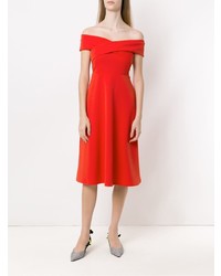 Красное платье-миди от Tufi Duek