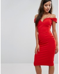 Красное платье-миди от Rare