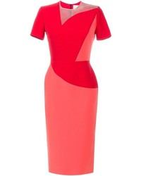 Красное платье-миди от Roksanda