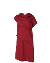 Красное платье-миди от Societe Anonyme