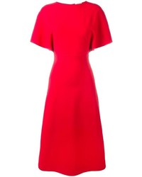 Красное платье-миди от Valentino