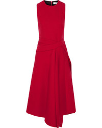 Красное платье-миди от Victoria Beckham