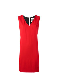 Красное платье прямого кроя от Fausto Puglisi