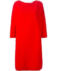 Красное платье прямого кроя от Gianluca Capannolo