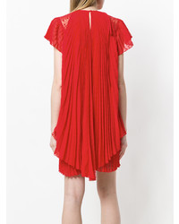 Красное платье прямого кроя от Giamba
