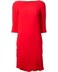 Красное платье прямого кроя от Sonia Rykiel