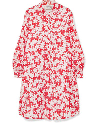 Красное платье-рубашка с цветочным принтом от Paul & Joe