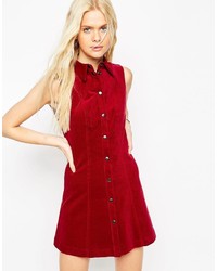 Красное платье-рубашка от Asos