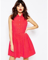 Красное платье-рубашка от Asos