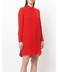 Красное платье-рубашка от Tory Burch