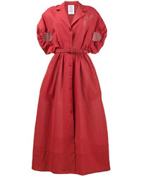 Красное платье-рубашка от Rosie Assoulin