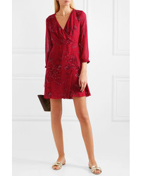 Красное платье с запахом с цветочным принтом от Madewell