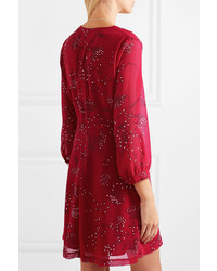 Красное платье с запахом с цветочным принтом от Madewell