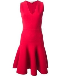 Красное платье с плиссированной юбкой от P.A.R.O.S.H.