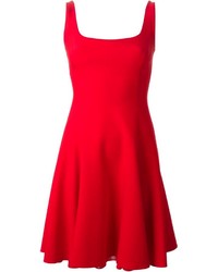 Красное платье с плиссированной юбкой от Ralph Lauren