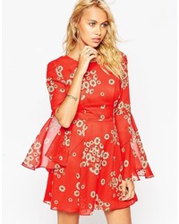 Красное платье с принтом от Asos
