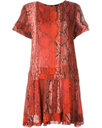 Красное платье с принтом от Just Cavalli