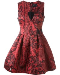 Красное платье с принтом от Philipp Plein