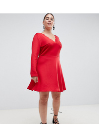 Красное платье с пышной юбкой от AX Paris Plus