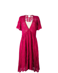 Красное платье с пышной юбкой от Forte Forte