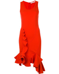 Красное платье с рюшами от Givenchy