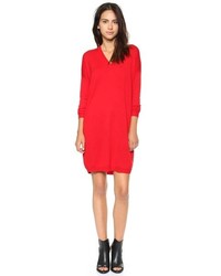 Красное платье-свитер от 6397