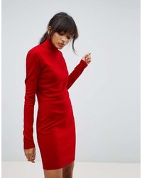 Красное платье-свитер от Boohoo