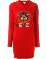 Красное платье-свитер от Kenzo