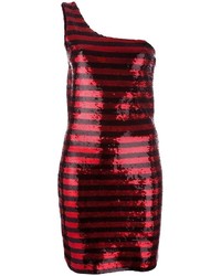 Красное платье-футляр с пайетками от Saint Laurent
