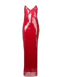 Красное платье-футляр с пайетками от Stella McCartney