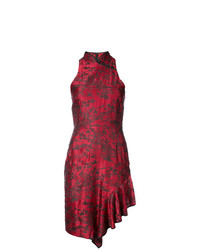 Красное платье-футляр с принтом от Josie Natori