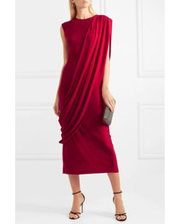 Красное платье-футляр от Norma Kamali
